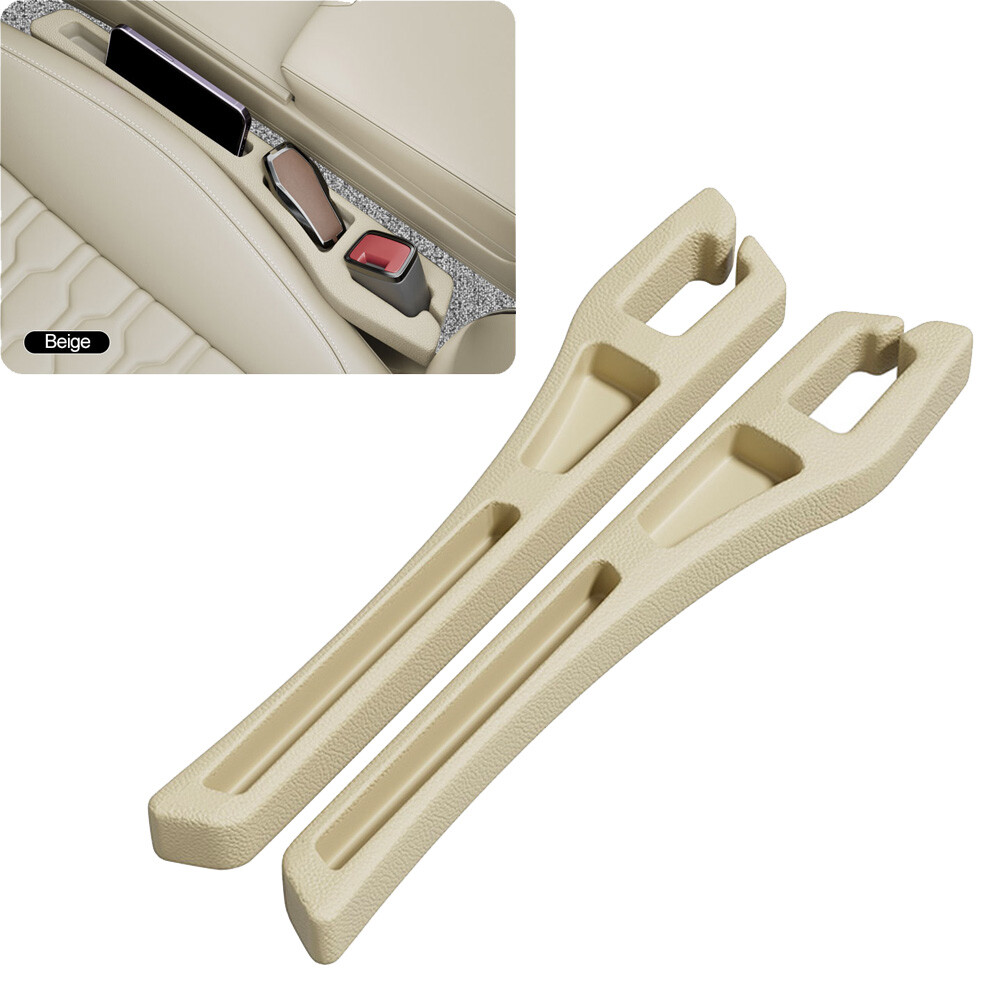 2Pc Car Seat Gap Filler Organizer Universal Fit Car Side Seat Gap Filler Storage
