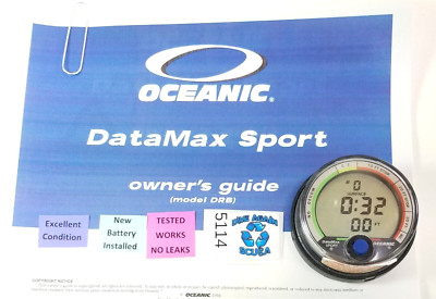 Oceanic Datamax Sport Tauchcomputer Puck + Bedienungsanleitung #5114