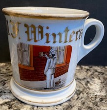 EARLY OCCUPATIONAL SHAVING MUG HOUSE PAINTER GREAT GRAPHICS FABULOUS