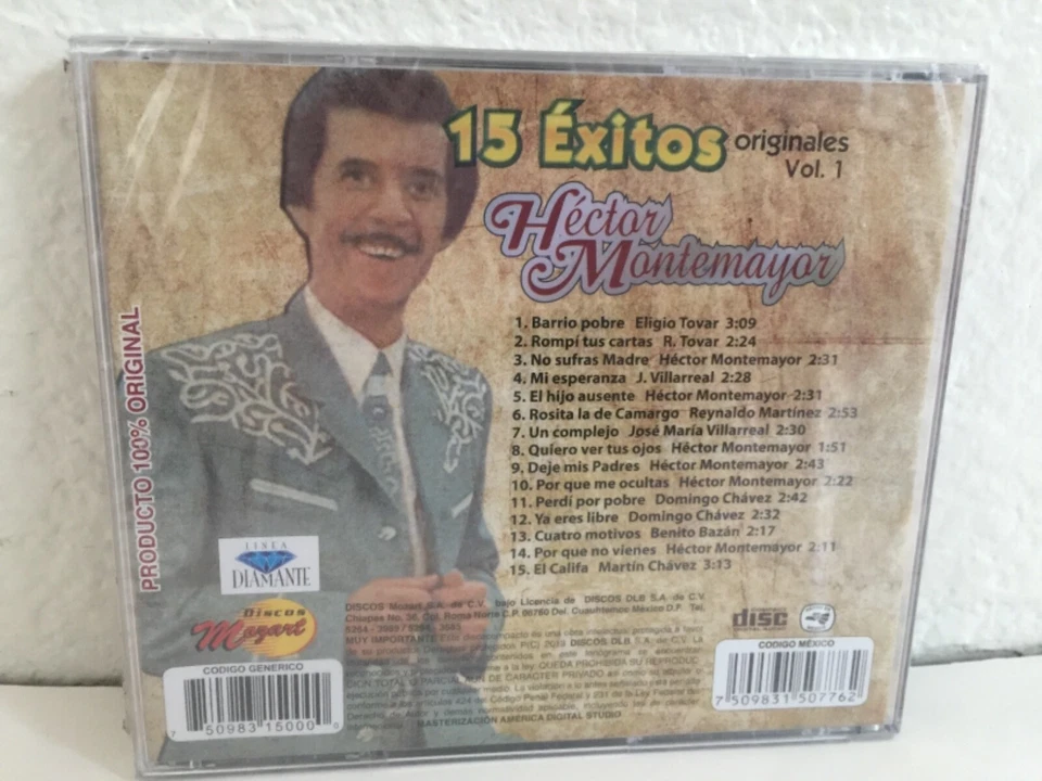 Hector Montemayor 15 Exitos Vol. 1 CD New Sealed  - Imagem 3 de 3