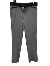 New York Company 7th Avenue Design Studio Womens Pants Sz 12 Black White Stretch