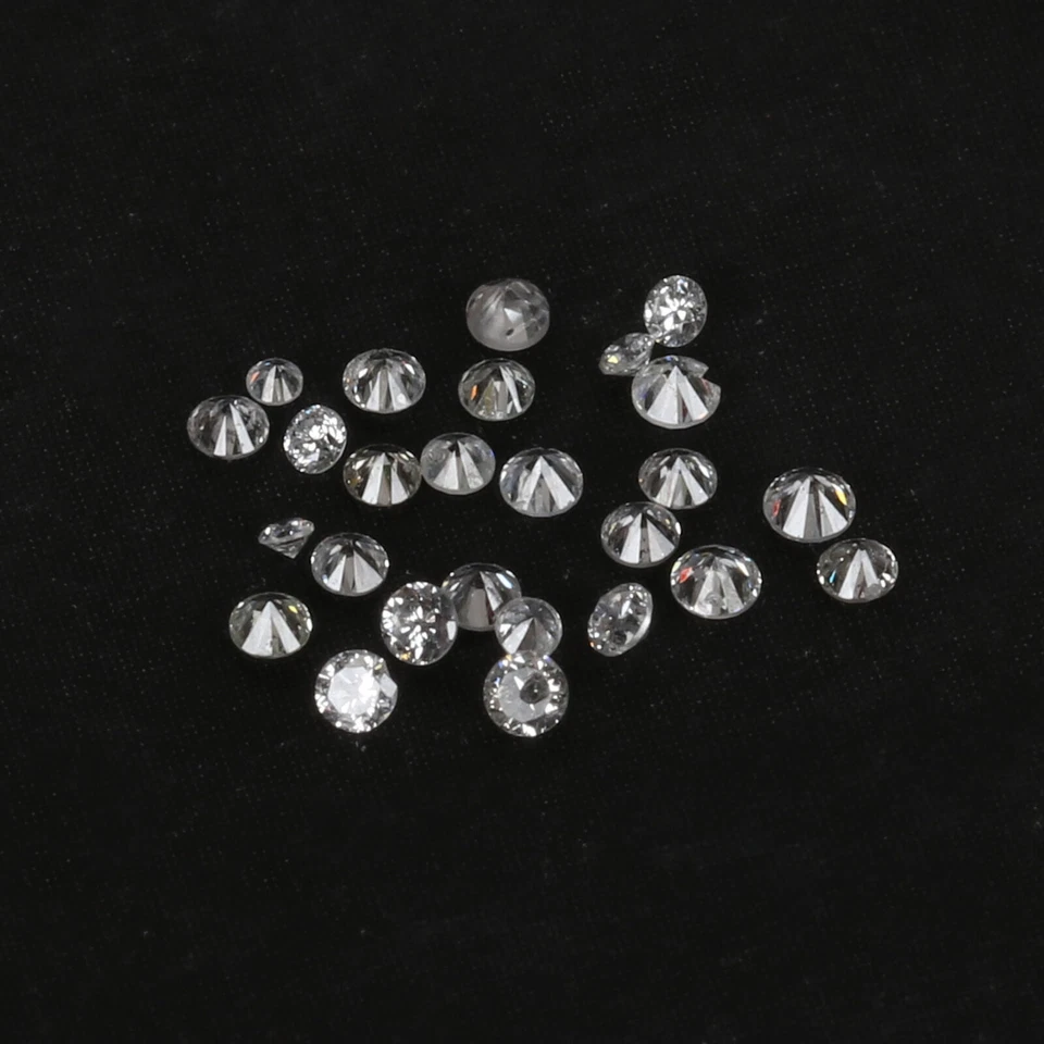 2.25mm Size 10Pc 0.50 Ct EGL Certfied Loose Lab Grown CVD Diamond SI1-2 DEF - Image 2 of 4