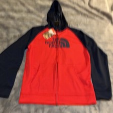 The North Face Jacket Youth Junior XL 18/20 Red/Blue Half Dome Full Zip Hoodie
