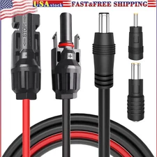 Solar Connector to DC 5.5mmx2.1mm Adapter Extension Cable 16AWG 8mm, 4mmx1.7mm