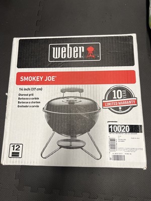 Weber 10020 Smokey Joe Premium Charcoal 14 Inch Outdoor Portable Grill-Black New