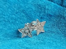 Carolina Bucci 18k AU750 White Gold With Diamonds Studs Earrings rrp £1360