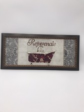 Bathtub Wall Art Decor French Style Bath Picture Framed Multi-Media 22x10