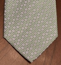 Kenneth Cole Reaction Green Blue 100 Silk Men  s Neck Tie Made In China