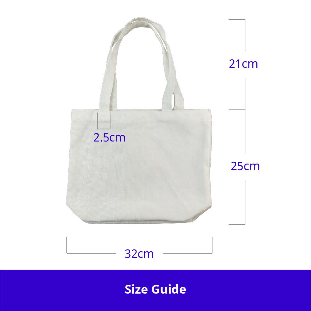 4 Pack of Small 32cm x 25cm Sublimation Blank Polyester Canvas Tote Bags eBay
