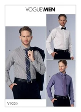 Vogue V9220 Sewing Pattern - Men's Button Down Shirts - Size 34-40 or 40-46