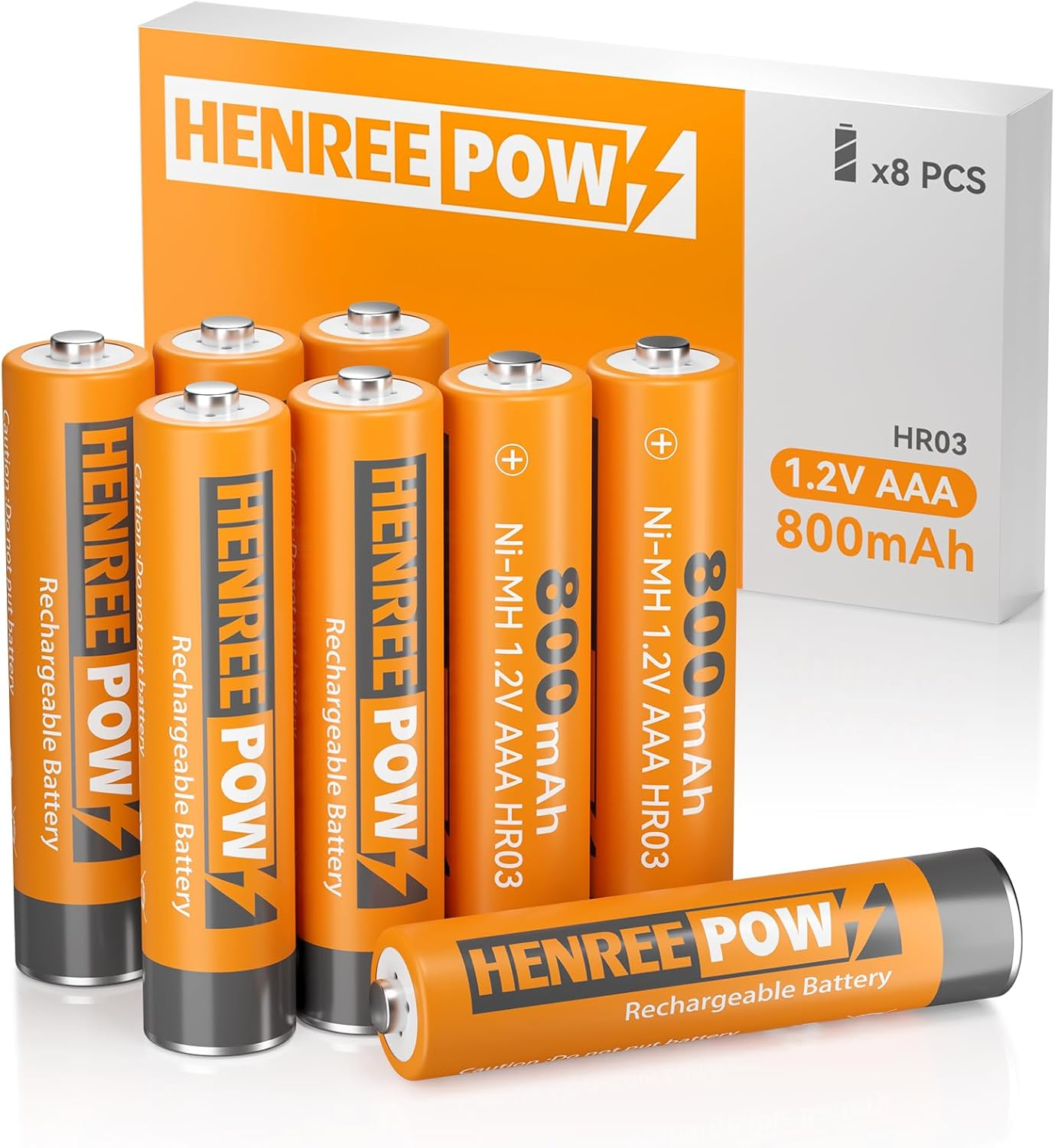 800mAh Ni-MH AAA Rechargeable Batteries High Capacity 1.2V Triple A-image