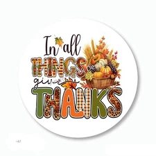 In All Things Give Thanks Scrapbook Stickers Thanksgiving Favors Envelope Seals