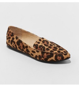 wide width leopard loafers