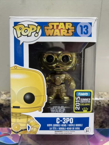 Funko Pop Star Wars #13 C-3P0 Metallic Figure 2015 Summer Convention #ML