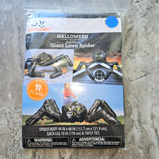 Halloween Yard Decor Giant Lawn Spider Body 44" x 48" Legs 70"
