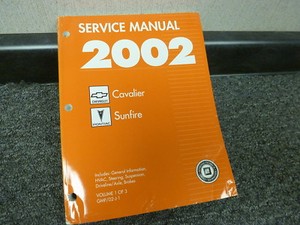 2002 Chevy Cavalier Pontiac Sunfire Steering Brakes Service Repair Manual V1 Ebay