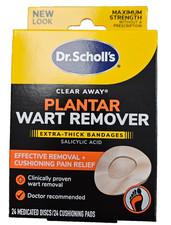Dr Scholls Wart Remover CLEAR AWAY PLANTAR Discs 24 ct --