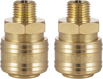 2x Raccord rapide pour air comprimé DN 7,2 avec filetage extérieur 1/4 pouce - Photo 1/4
