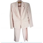 Le Suit Women's Pant Suit Set Career Blazer & Trousers Blush Pink