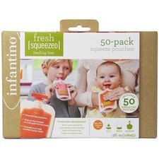 50-Pack Disposable Baby Food Pouches