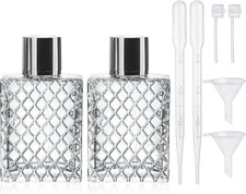 6 Pack Refillable Spray Bottles Perfume Atomizer, 100ML 3.4Oz Glass Empty Fine M