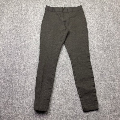 J.Crew Pixie Pants Charcoal Gray Stretch Ponte Knit Slim Leg Size 4R Grunge