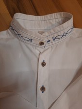 Trachtenhemd Kommunion Hemd Weiß Gr. 146/152 Hochzeit Jungen