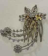 Vintage Hair Comb Pin Accessories Hair Decoration Gold Tone Retro Wedding Star