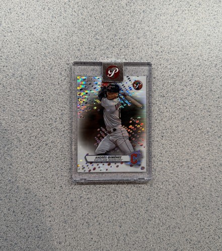 2023 Topps Pristine Baseball #43 Andres Gimenez Black Refractor 1/1 Cleveland