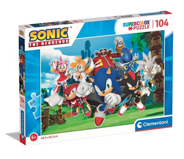 Clementoni - 27159 - Supercolor Puzzle Sonic - 104 Teile - Puzzle 104 Teile Ab 6-image