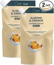 Almond & Orange Shower Gel Refill – 1000ml – Pack of 2 – Body Wash 4.33 per litre