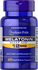 Puritan's Pride Melatonin 12 mg-60  Rapid Release Capsules