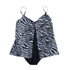 Swim Solutions Womens Plus Size One Piece Swimsuit Black 18W