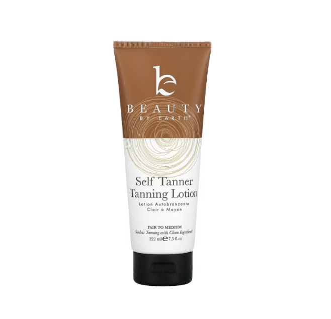 Beauty by Earth Self Tanner Body Lotion, Fair to Medium 7.5 oz Exp 2027+