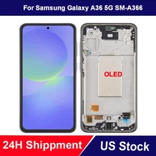 OLED For Samsung Galaxy A36 5G SM-A366U A366B LCD Display Touch Screen Frame