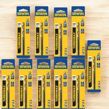 10 Pack Irwin Turbomax 3/32 in. X 2-1/4 in. L High Speed Steel Drill Bit