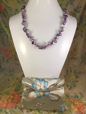 Honora Cultured Freshwater Pearl & Fluorite Necklace, Sterling Silver Clasp, 18"