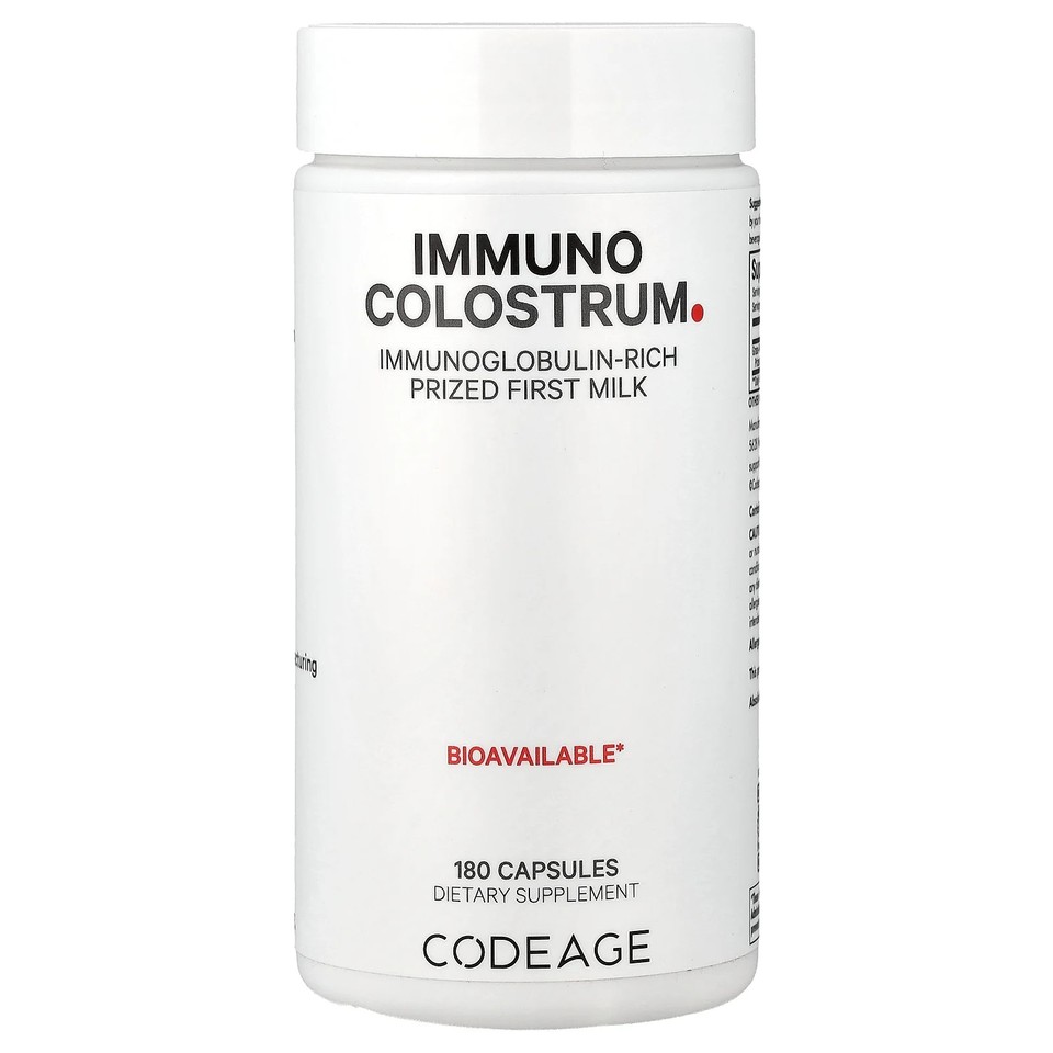 Immuno Colostrum, 180 Capsules (500 mg per Capsule)