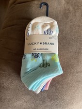 Lucky Brand Kids No Show Socks 5 Pair Per Pack Size 7-10