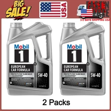 2 Packs Mobil 1 FS European Car Formula Full Synthetic Motor Oil 5W-40, 5 Quart