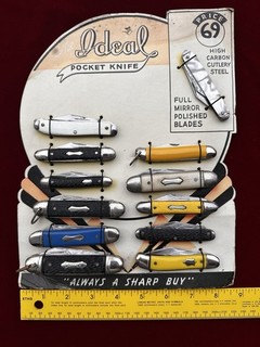 Vintage Ideal Pocket Knives 12 Knife Store Display