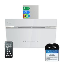 Dunstabzugshaube 80Cm Umluft Abluft Kopffrei Wandhaube Silber Weiß Wlan