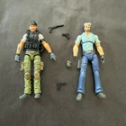 LOT OF 2 2015 & 2007 HASBRO GI JOE SHIPWRECK FIGURES SHARK TATTOO w/ ANCHOR MT-