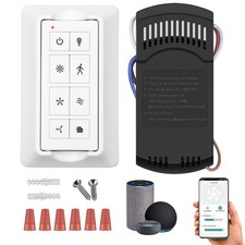 Smart Universal Ceiling Fan Remote Control Kit with Receiver, Fan Remote Wall...