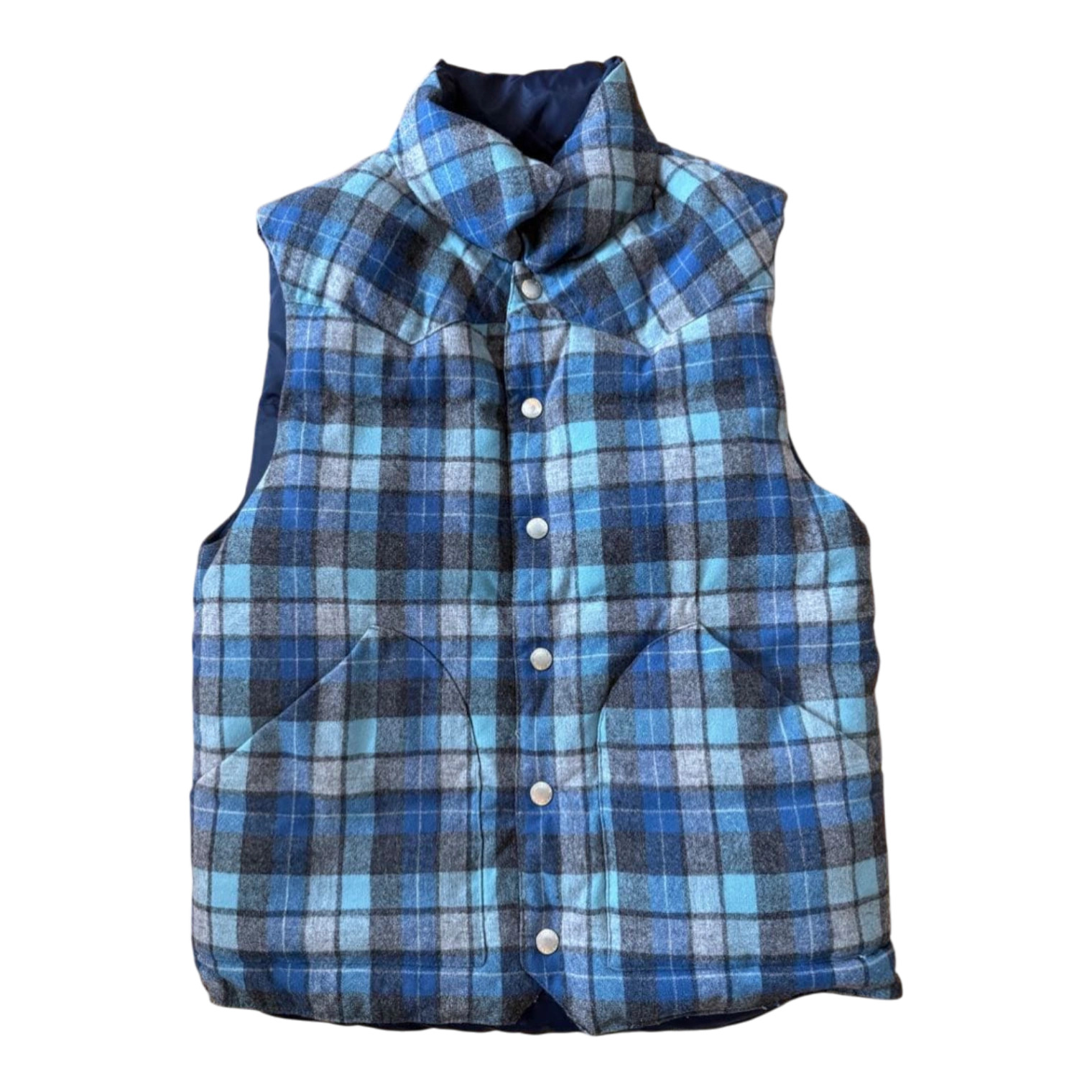 Pendleton Down Vest Beach Boys Check Reversible U… - image 1