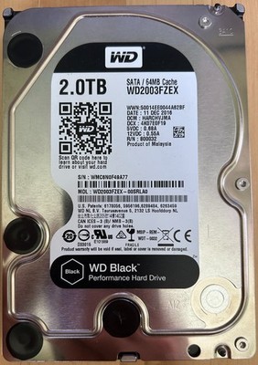 Western Digital 2TB, WD2003FYYS-00SRLA0 Hard Drive, Tested-Working, Used