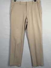 Perry Ellis Portfolio Pants Men 36x34 Light Tan Modern Fit Dress Slacks