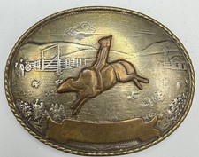 Bull Rider Rodeo Cowboy Irvine Jachens Comstock Silver Westerns Belt Buckle