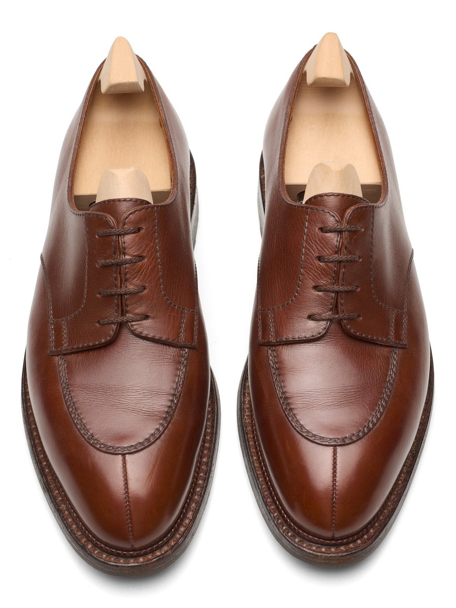 J. M. WESTON Half-Hunt Brown Boxcalf Demi-Chasse Split Toe Derby