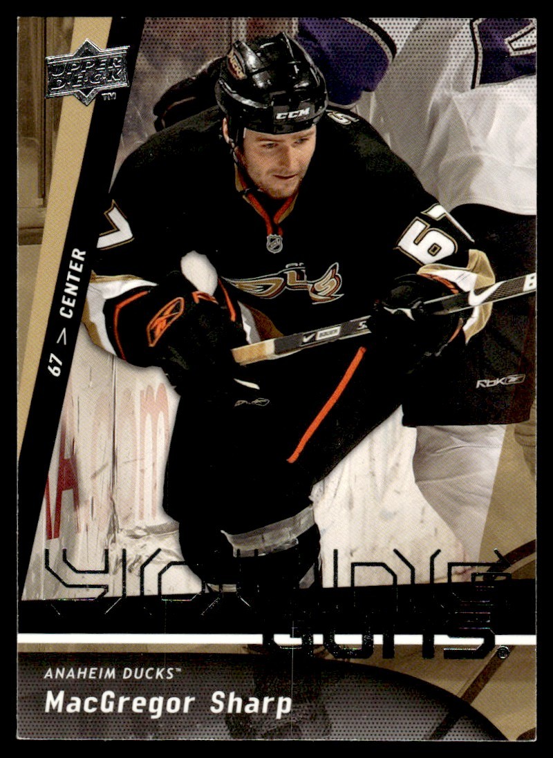 2009-10 Upper Deck Ex+ MacGregor Sharp Rookie Anaheim Ducks #451